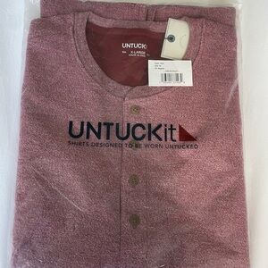 UNTUCKit Maroon Henley Shirt